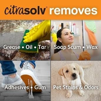 Citra Solv Concentrated Household Cleaner & Degreaser -Valencia Orange Scent 8 fl oz Safe, Effective, and Versatile Cleaning Solution, Natural Ingredients Non Toxic,Biodegradable, Made in USA (12)