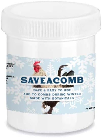 Pampered Chicken Mama SaveAComb Herbal Balm for Comb, Wattle, & Skin Protection (16 Ounce) to Prevent Frostbite for Chickens, Baby Chicks, Ducks, Quail, Gamefowl (4 Pounds)