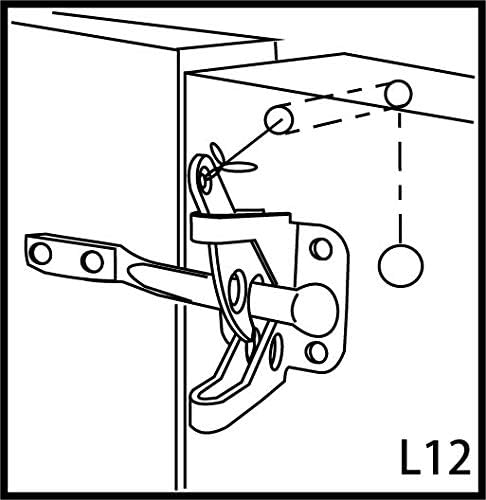 QCAA Self-Locking Gate Latch, 2-1/8",Steel, Black, 1 Pack, Made in Taiwan