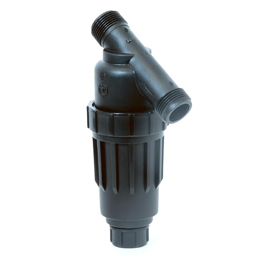 DIG P17-200 1" All-Purpose Heavy Duty Drip Irrigation Kit MPT Inline Y Filter with 200 Mesh Stainless Steel Screen and Flush Cap for Optimal Irrigation Protection