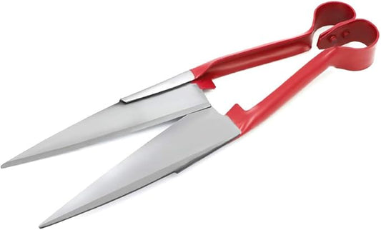 Sheep Shear Grass Shear Alpaca Shears R Shaped Design For Large Thick-Haired Animal Grooming (Red)