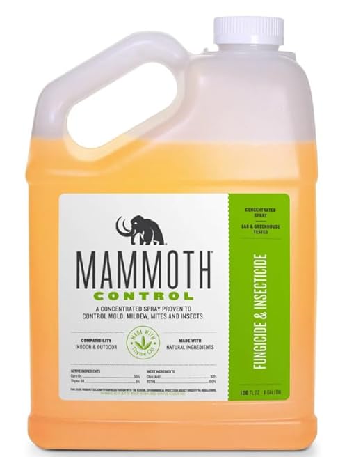 Mammoth Control - Concentrated Miticide, Fungicide and Insecticide - Made with Thyme Oil (1 Gallon)
