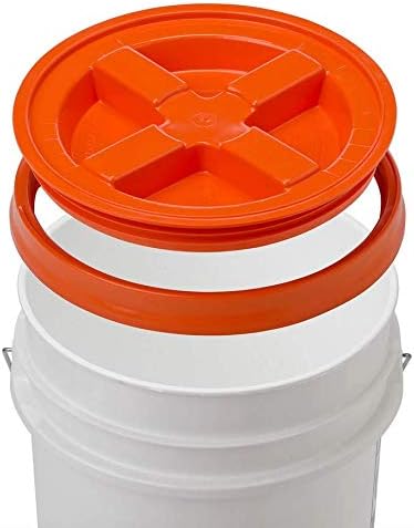 House Naturals 5 Gallon Food Grade BPA Free buckert Pail with Gamma Screw Lids (Pack of 2) Made in USA