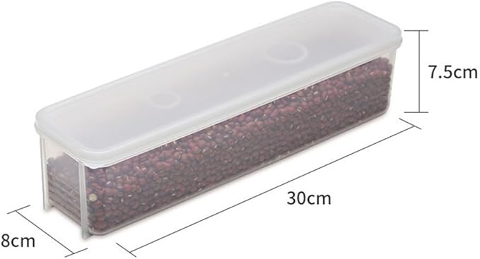2pcs Noodles Box Storage Container with Lid Food Storage Bin for Refrigerator and Kitchen Airtight Plastic Organizer for Dry Goods and Tableware Preservation