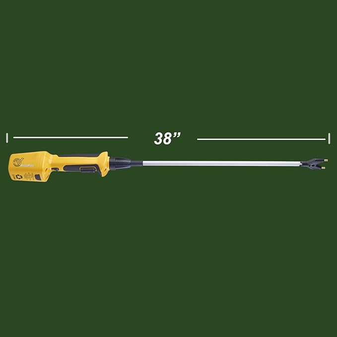 Rechargeable Cattle Stick for Cows Sheep Pig Electric Livestock Prod for Cattle Dog Hog Animal Shocker with 28″ Flexible Shaft (Total 38 INCH)