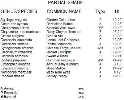 Dirt Goddess Super Seeds ~ Partial Shade Wildflower Seed Mix (1 lb) 520,000 Seeds Non GMO Bulk