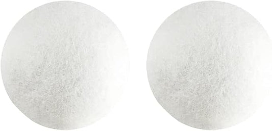 2Pcs Wool Dryer Balls, Natural Fabric Softener, Reusable Laundry Balls for Pet Hair Removal, Static Reducer Alternative, Reduces Wrinkles and Drying Time (5cm)