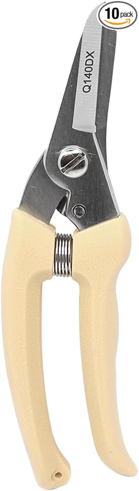 Zenport Q140DX Multipurpose Q Series Hoof Trimming Shears, 7-Inch, 2.5 Inch High Carbon Steel Blades, Cream - 10 Pack