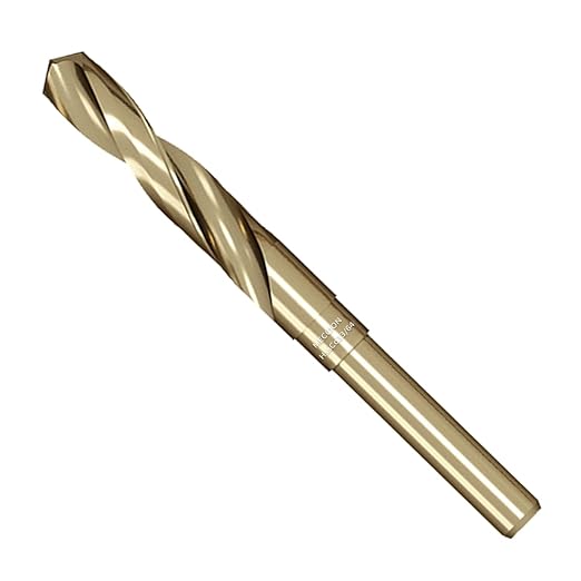 Meccion Cobalt Drill Bit 33/64 Inch High Speed Steel M35 Reduced Shank Twist Drill Bit for Metal, Cast Iron, Stainless Steel, Alloy, Non-Ferrous Etc.