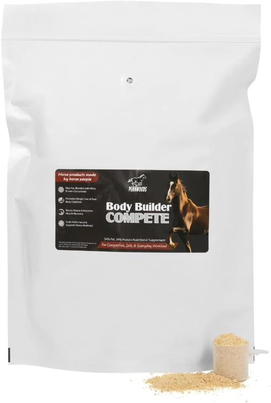 Pennwoods Body Builder Compete: Advanced Horse Weight Gain Supplement, Designed for Competition and Sale, 22lb Bag