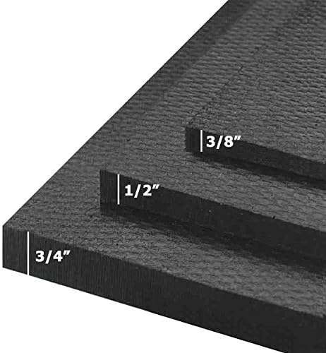 American Floor Mats - Horse/Stable Mats - Heavy Duty Stall Mats - Thick, Durable Rubber Flooring Solid Black 1/2" Thick – 4' x 50' Roll