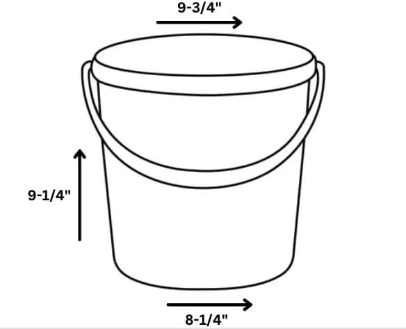 House Naturals 2 Gallon Purple Food Grade BPA Free Made in USA Bucket with Screw On Lid - Pack of 3 (Yellow lids)
