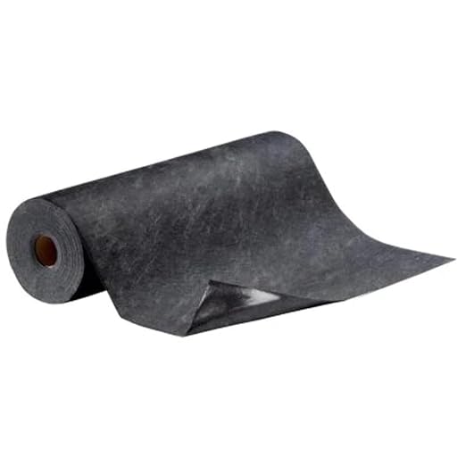 PIG Ultra-Duty Adhesive-Backed Grippy Floor Mat | Absorbs up to 8 gal per roll | 3' W x 100' L | GRP36200-BK