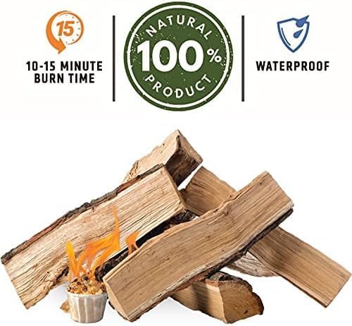 Superior Trading Fire Starter Pods in Carton Box - Fire Starters for Campfires, BBQ, Grill, Pit, Wood Stove & Charcoal Starter, 15-20-Min Burn, 100 Extra Large Pods, USA-Made, Brown