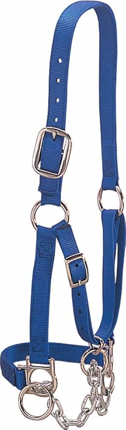 Weaver Livestock Heavy-Duty Restraint Nylon Cattle Halter, Adjustable, Modern Style Cow Calf Halter, Livestock Handling Equipment for Showing, Black