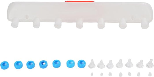 Piglets Drink Feeder Raising Equipment, 7 Nipples Piglets Nipples Drink Feeder, Enhanced Comfort Hanging Design Livestock Teat Milk Feeding Tool for Lamb Goat Calf Farm