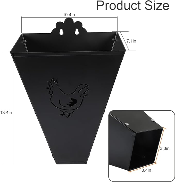 Medium Size Chicken Cone, Heavy-Duty Chicken Kill Cone Metal Poultry Processing Equipment, Wall Mounted for Secure Butchering of Chickens, Ducks & Turkeys (Up to 8Lb)