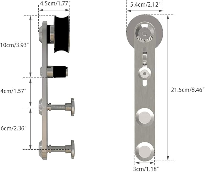 TSMST 9.6FT Sliding Barn Door Hardware Kit, Stainless Steel Heavy Duty Sturdy Barn Door Track for Single Wood Door, Slide Smoothly Quietly (I Style)
