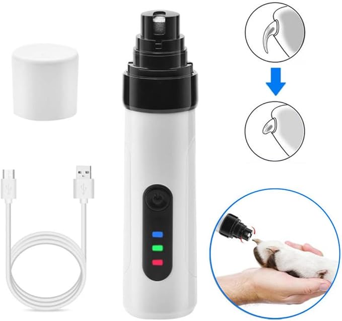 Silent Groom Pro,Silent Groom Pro Nail Grinder,2025 New Mute USB Rechargeable Pet Nail Trimmer,Pet Claw Beauty Trimming Tool, Equipped With 2-Speed, 3-Port, and Long Battery,Safe Claw Trimming at Home