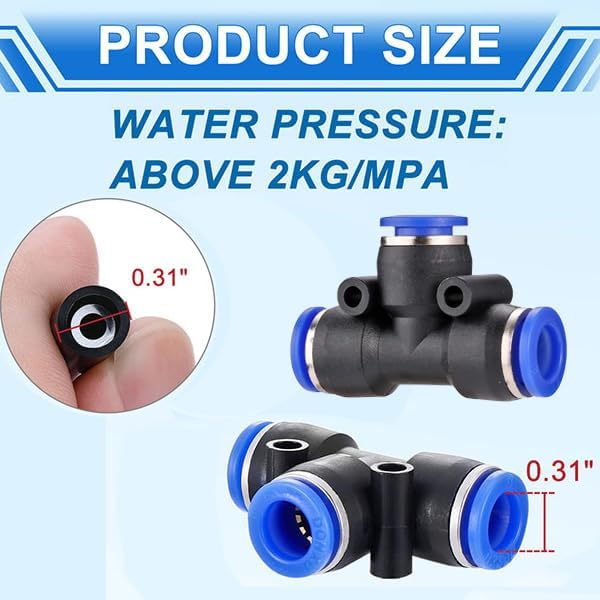 Mornajina Automatic Drip Irrigation Kits Garden Irrigation System, Includes Calcium Inhibitor Filter & 50FT 5/16 inch Irrigation Tubing Hose & 15Pcs 360° Bending Dropper Atomizing Mist Nozzles Tee