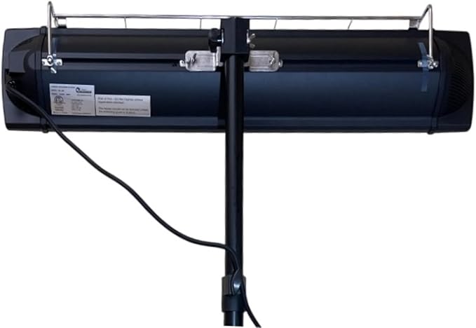 DR. INFRARED HEATER Carbon Infrared Patio Heater with Tripod, Remote Control, Optional On/Off Tip-Over Protection, Freestanding or Wall-Mounted, Black