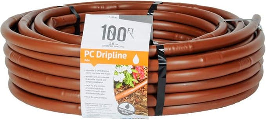 DIG B18100 100' 1/2" BrownPC,18 Inch Spacing Pressure Compensating Dripline with .700 OD