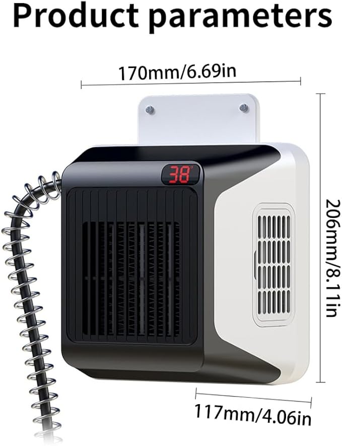 Dog House Heater, Chicken Coops Heater Safe & Efficient Heating for Pet Houses With Overheat Safe& Anti-Chew Cord Wall Mounted Design Heaters for Outdoor & Indoor Use