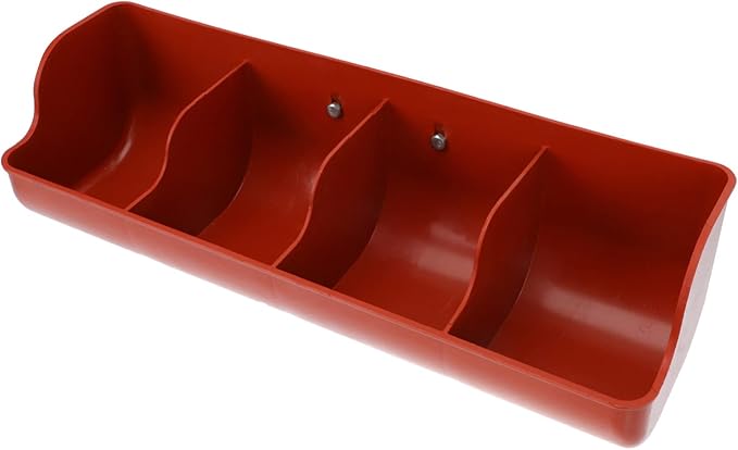 DOITOOL Plastic Fence Feeder Heavy Duty Pig Trough 4 Compartment Livestock Feeder Plastic Pig Feeer Livestock Pets Animal Farm Supplies