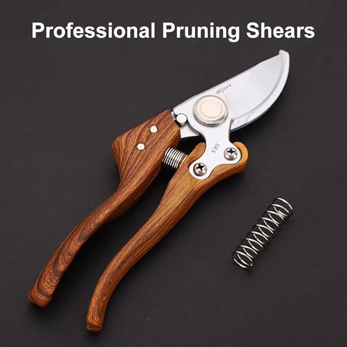 Garden Pruning Shears, Handheld Garden Shears for Heavy Duty, Ergonomic Gardening Tools for Pruning Branches, Plants, Shrubs and Vines, Professional Garden Tools for Gardening