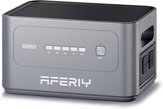 AFERIY Extra Battery 2048Wh,Compatible with P280 Power Station 120V 2800W 2026 Upgraded Version of P210,UPS Solar Generator for Home Use,Power Outages,Camping,and RVs