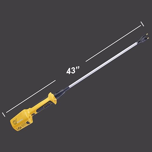 Rechargeable Livestock Prod for Cows Sheep Electric Cattle Prod for Cow Dog Hog Animal Prod with Flexible Shaft (Total 43 INCH)