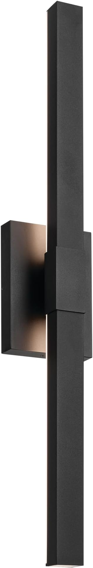 Kichler Nocar LED Textured Black Modern Garage or Patio Outdoor Wall Light for Outdoor Walls, Exterior Doors, Garage, Porch or Patio Walls, 30"