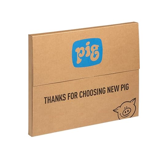 PIG Water Absorbent Mat | Reusable | 5 Pack | 15" W x 19" L | Absorbs up to 29 oz per pad | Blue and White | PM50534