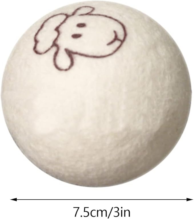 TOPINCN 6pcs Wool Dryer Balls with Storage Bag, 7cm Fabric Softener Reusable Wool for Laundry Softens Clothes Reduces Static Wrinkles Drying Time