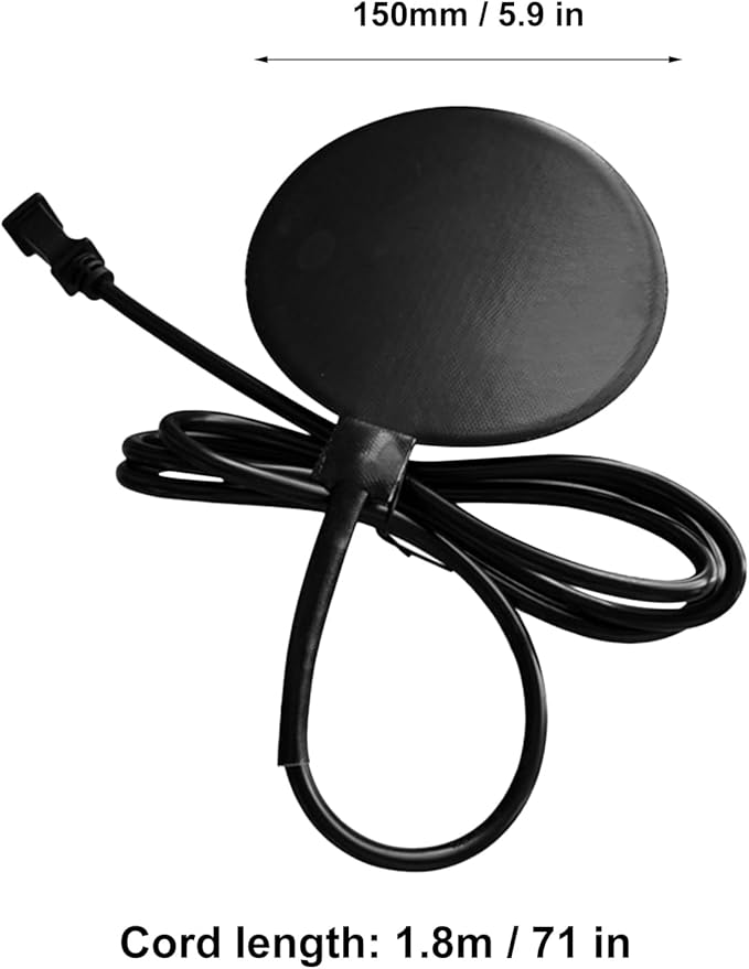 Poultry Water Heater - 5.9 Inch Silicone Freeze Resistant Heating Pad, 20w Chicken Water Heater with 71 Inch Cord for Winter Farm Outdoor Livestock Chicken Coop Drinking