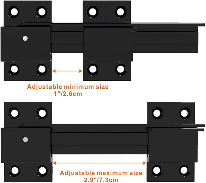 Flip Gate Latch Lock with Padlock Hole, Aluminum Alloy Adjustable Door Latch Barn Door Lock Fence Door Lock Latch for Outdoor Gate, Barn Door, Shed, Garage, Yard (1)