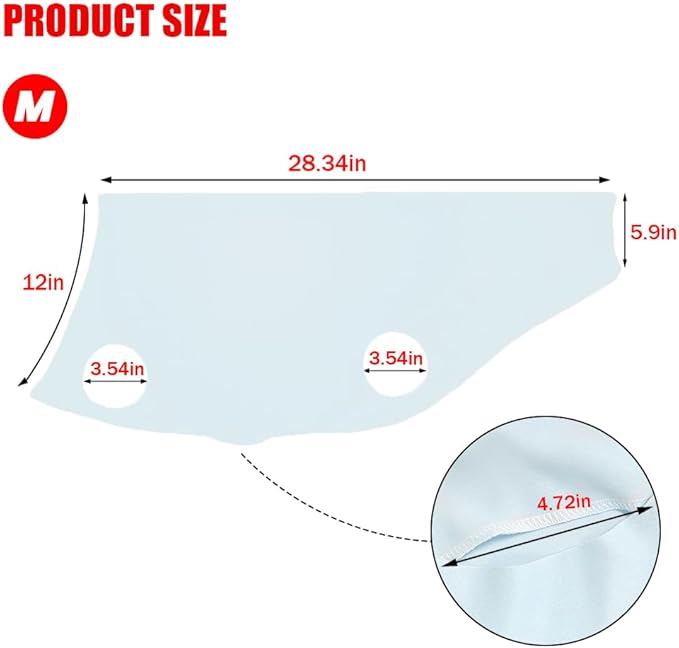 Spandex Goat Tube for Show Goats - Show Livestock Supplies: Goat Covers & Blankets Rich in Color (Medium, Large) (Light Grayish Blue, Medium)