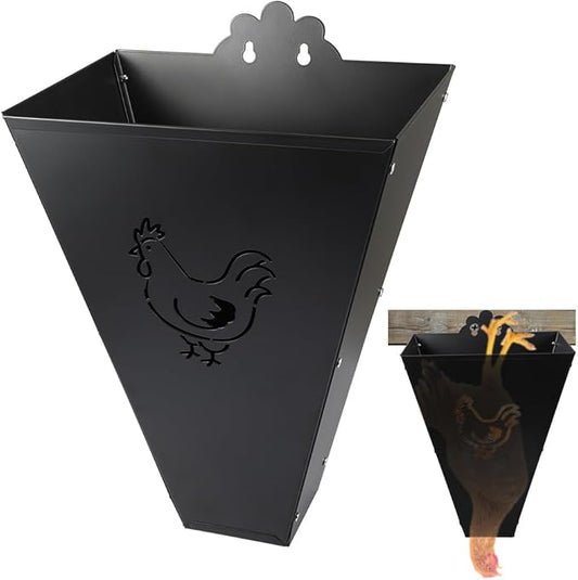 Medium Size Chicken Cone, Heavy-Duty Chicken Kill Cone Metal Poultry Processing Equipment, Wall Mounted for Secure Butchering of Chickens, Ducks & Turkeys (Up to 8Lb)