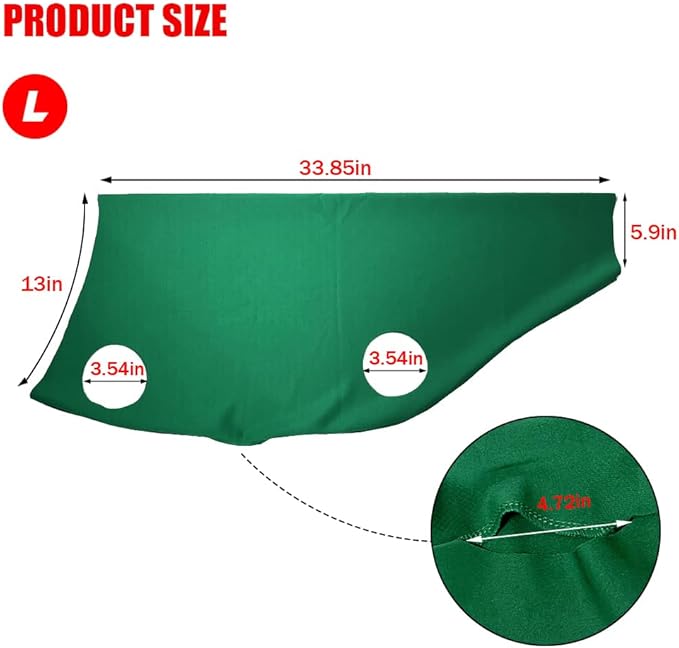 Spandex Goat Tube for Show Goats - Show Livestock Supplies: Goat Covers & Blankets Rich in Color (Medium, Large) (Dark Green, Large)