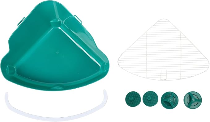 Small Animal Corner Litter Box, Fanshaped Rabbit Litter Box Odorless Reinforced Sturdy for Guinea Pigs (Large)