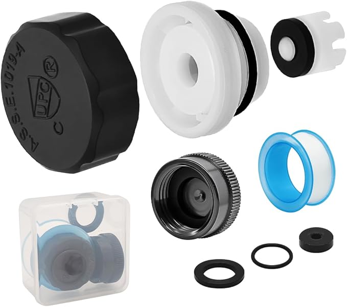 UPC ASSE 1019 A Repair kit,1PCS Outdoor Faucet Repair Kit,1PCS Vacuum Breaker repair kit with 1PCS 3/4"GHT Garden Hose End Cap(Black）