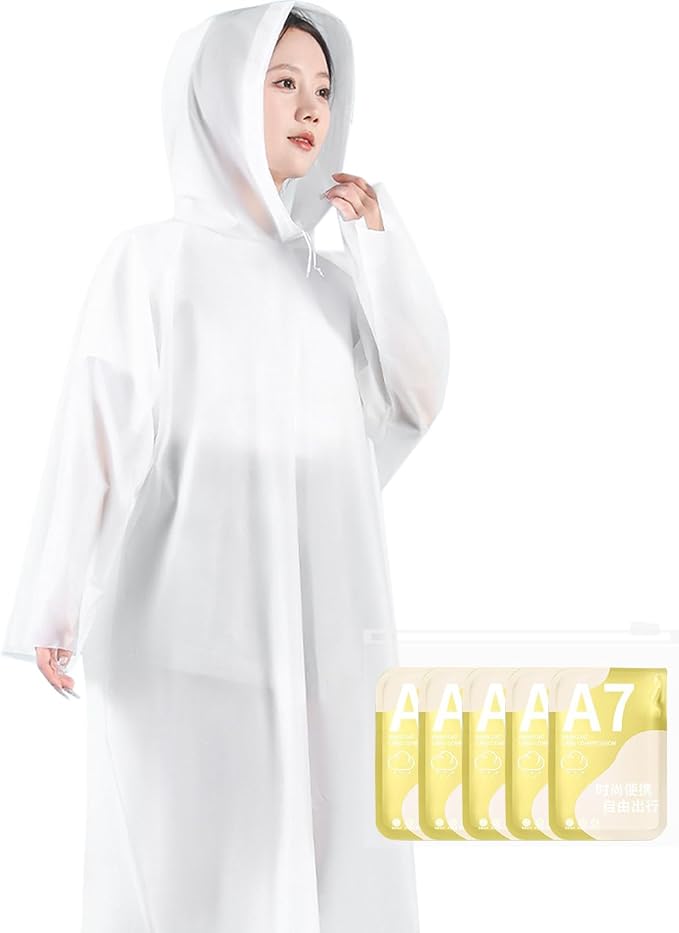 Disposable Rain Ponchos Emergency Rain Poncho for Adults