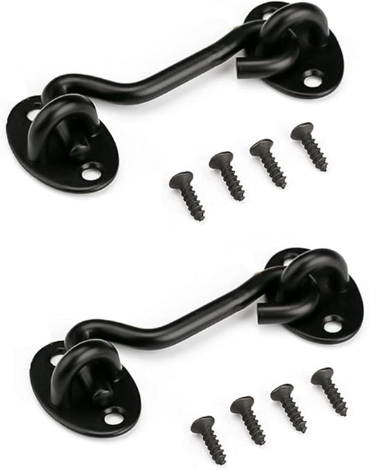 4” Barn Door Lock, Barn Door Latch, Heavy Duty Solid Thicken Stainless Steel Gate Latch Lock, Add More Security and Privacy. Cabin Hooks and Eye Latch Best for Barn Door, Bathroom