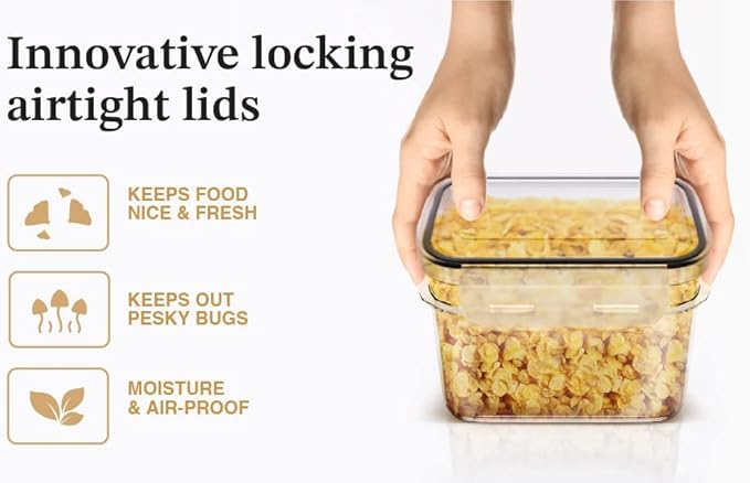 Chef's Path Airtight Food Storage Container Set with Lids - Superior Variety Pack of 36 for Kitchen & Pantry Organization, BPA Free Kitchen Storage Containers for Cereal, Flour &, Sugar