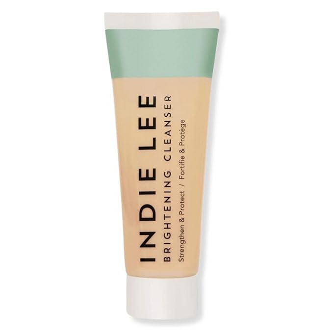 Indie Lee Brightening Facial Gel Cleanser, Clean & Gentle Daily Hydrating Makeup Remover & Exfoliating Face Wash & Mask, Non-Stripping Vegan & Plant-Based Formula, For All Skin Types (30 ml)