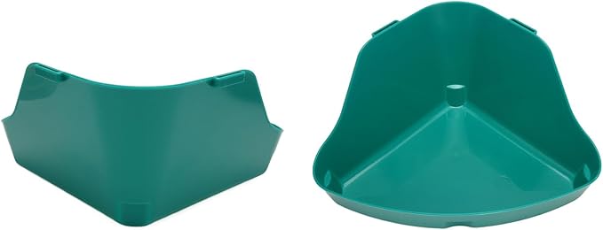 Small Animal Corner Litter Box, Fanshaped Rabbit Litter Box Odorless Reinforced Sturdy for Guinea Pigs (M)