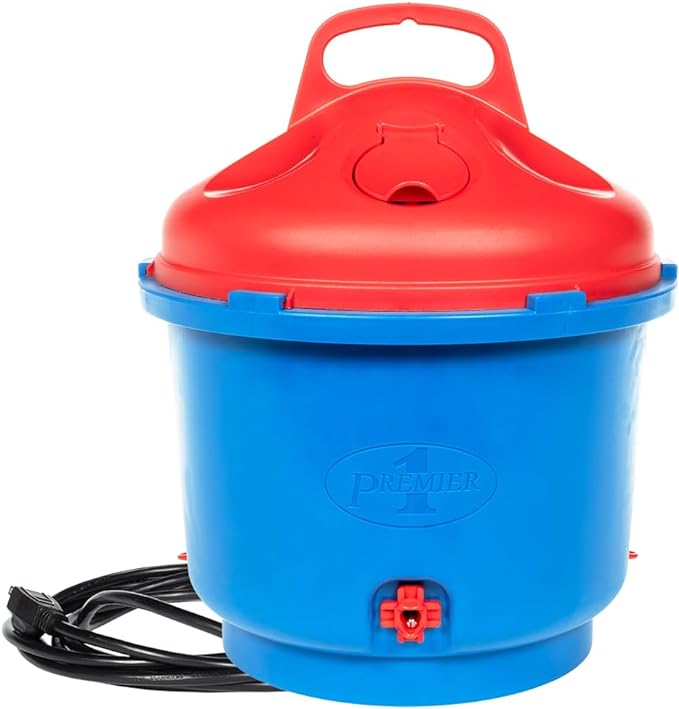 Premier 1 All-Season Heated Poultry Waterer for Chickens and Ducks - 3 Gallon