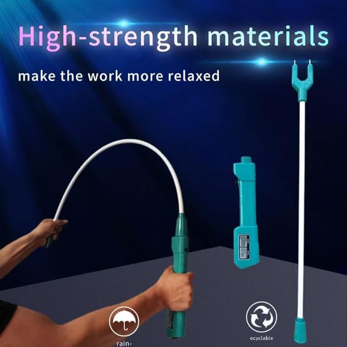 Cattle Prod Waterproof Cattle Prod Stick with LED Light, Rechargeable Electric Livestock Prod