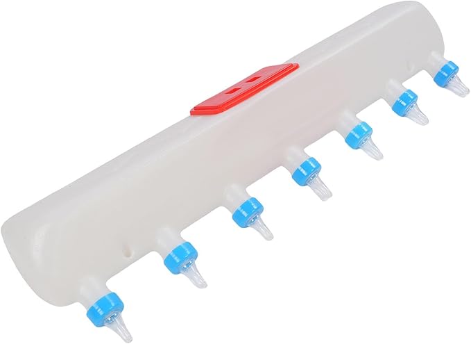 Piglets Drink Feeder Raising Equipment, 7 Nipples Piglets Nipples Drink Feeder, Enhanced Comfort Hanging Design Livestock Teat Milk Feeding Tool for Lamb Goat Calf Farm