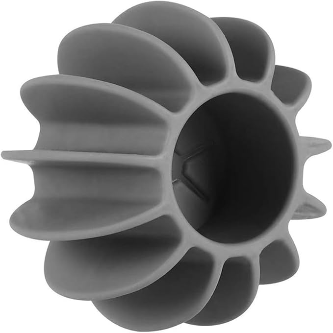 Silicone Laundry Balls for Drum & Wave Washing Machines, 5-Pack Stain Removal and Knot Prevention Cleaning Tool, Reusable Dryer Ball Accelerates Drying, 4" x 2", Gray/White